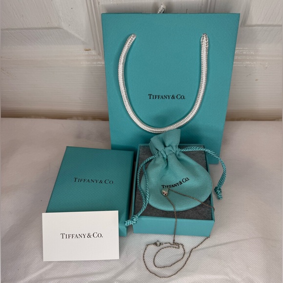 TIFFANY & CO ELSA PERETTI BEAN PENDANT DUST BAG, BOX AND GIFT BAG - Picture 2 of 16